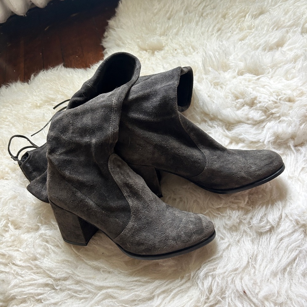 Stuart Weitzman grey suede over the knee boots 6.5